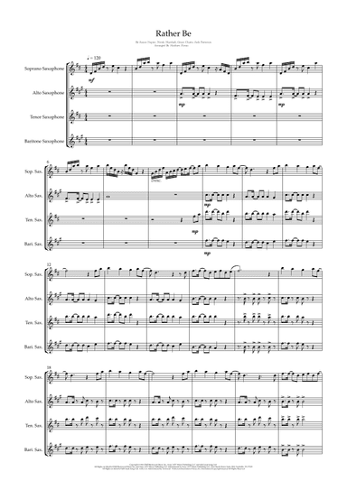 Rather Be (arr. Matthew pyeon)