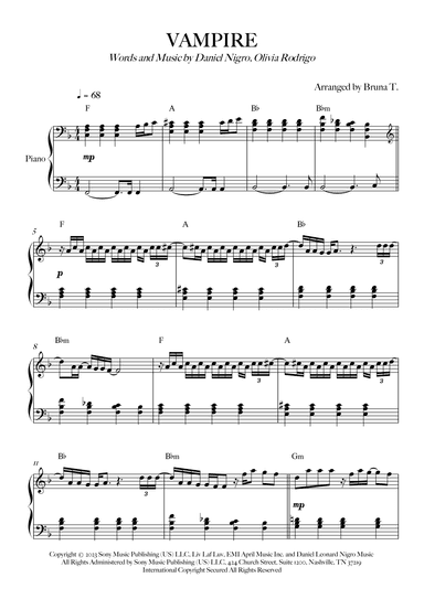 Vampire (arr. Bruna T.)