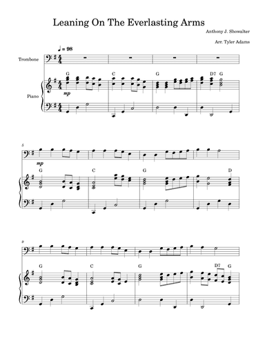 Leaning On The Everlasting Arms (arr. Tyler Adams)
