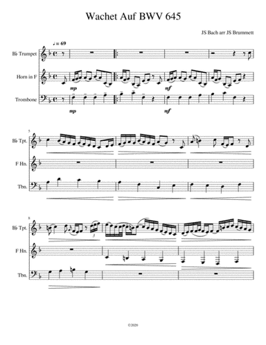 Wachet Auf - Sleepers Awake (arr. Jennifer Brummett)