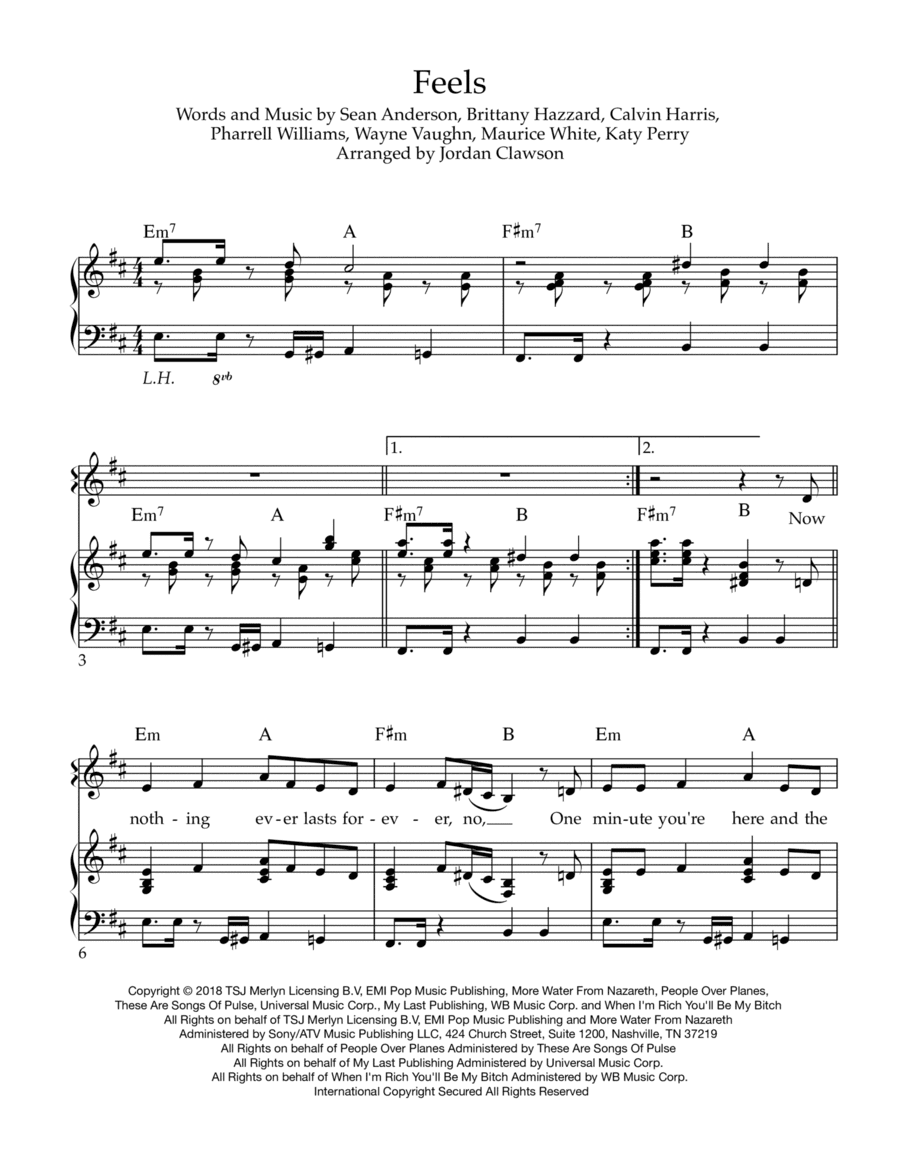 Feels (arr. Jordan Clawson)