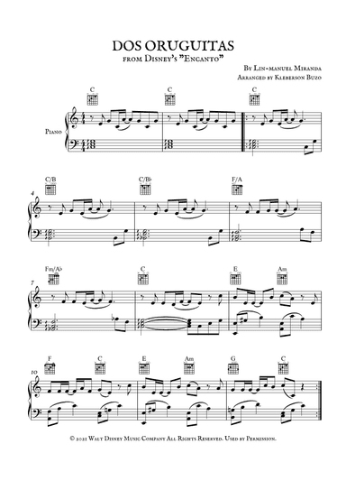 Dos Oruguitas (arr. Kleberson Buzo)