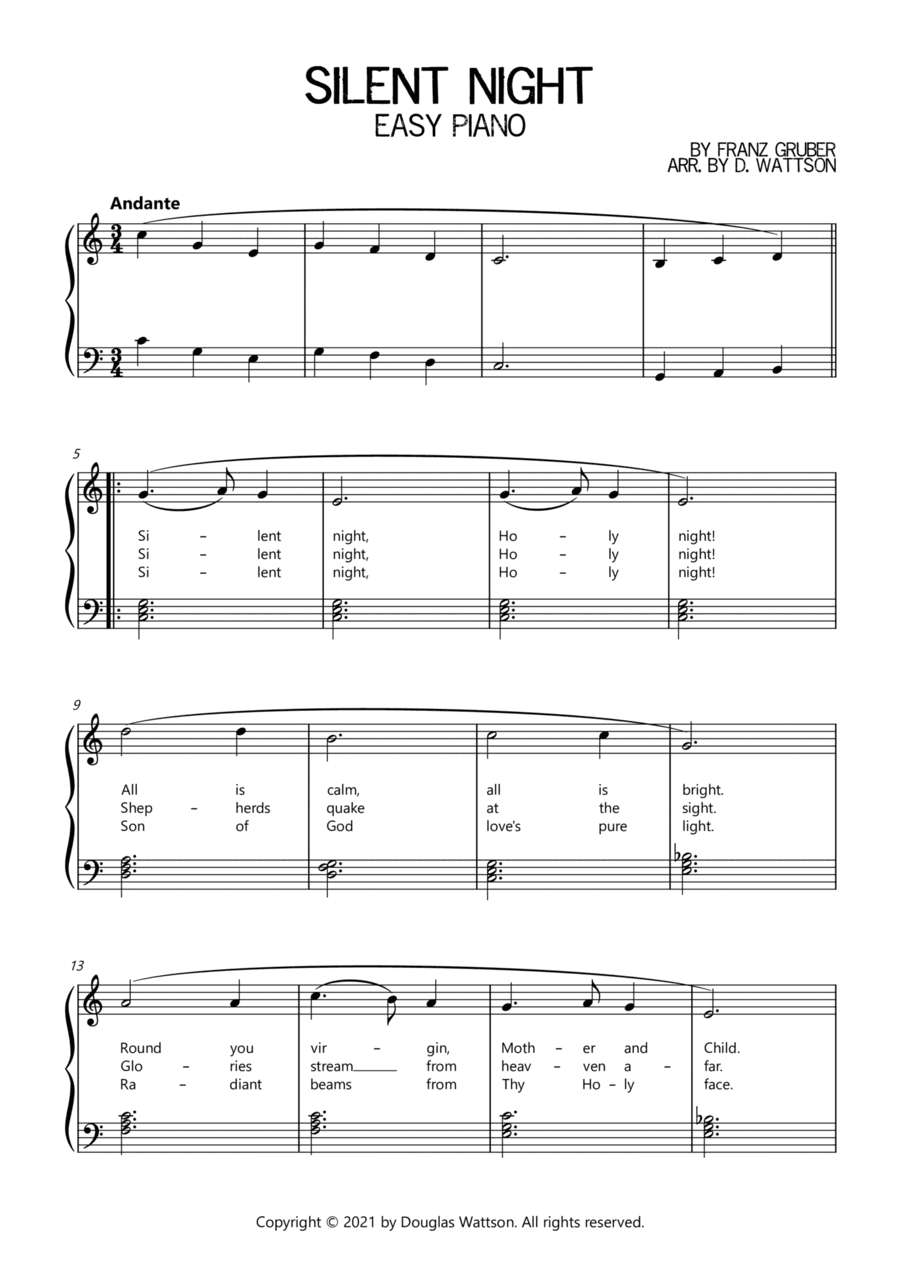 Silent Night (arr. Douglas Wattson)