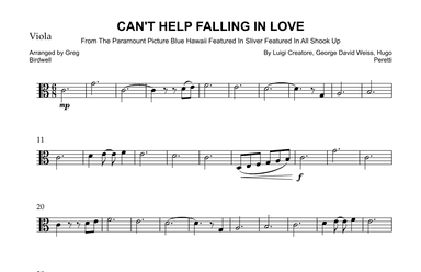 Can't Help Falling In Love (arr. Greg Birdwell)