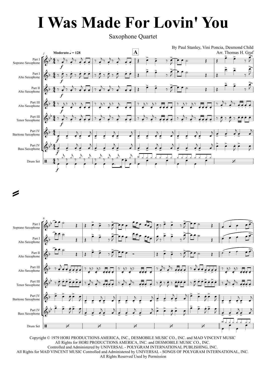 I Was Made For Lovin' You (arr. Thomas H. Graf)