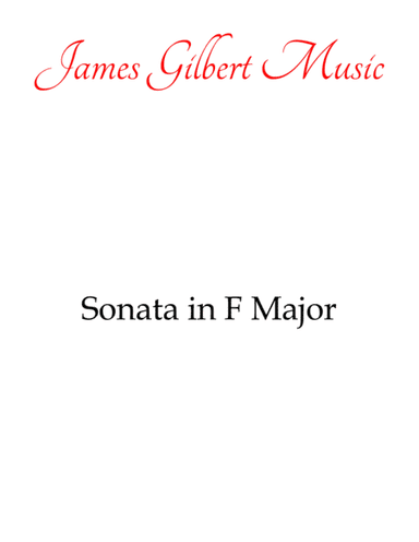 Sonata In F Major, K. 280 (PN) (arr. James Gilbert Music)
