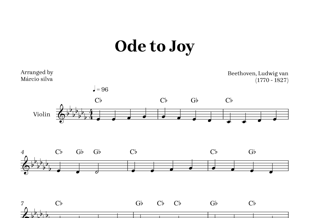 Ode to Joy (arr. Márcio Silva)