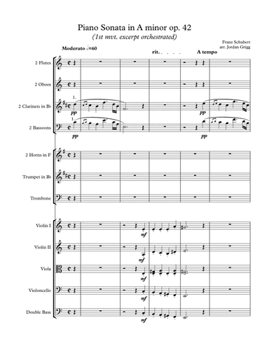 Piano Sonata in A minor op 42 (1st mvt excerpt orchestrated) (arr. Jordan Grigg)