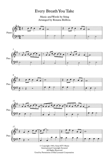 Every Breath You Take (arr. Roxana Belibou)