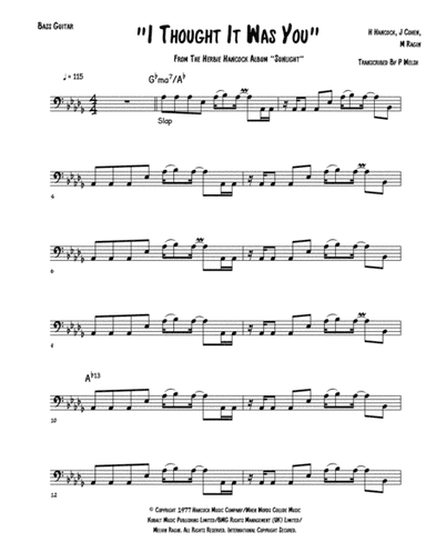 I Thought It Was You (arr. Accubass)