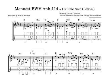 Menuett BWV Anh.114 (arr. Winter Sparrow)