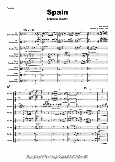Spain (arr. Thomas Graf)