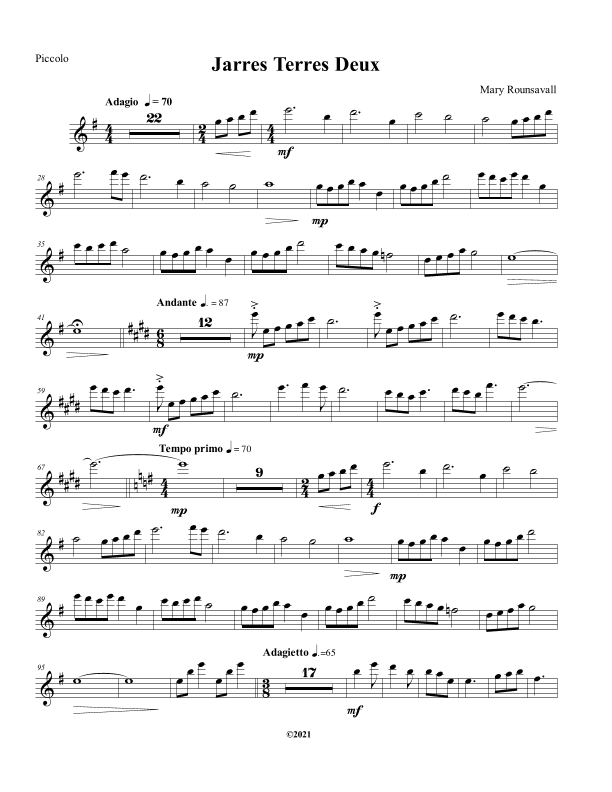 Jarres Terres Deux: PICCOLO PART