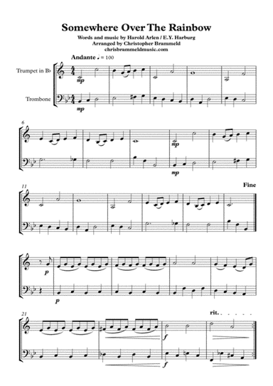 Over The Rainbow (arr. Christopher Brammeld)