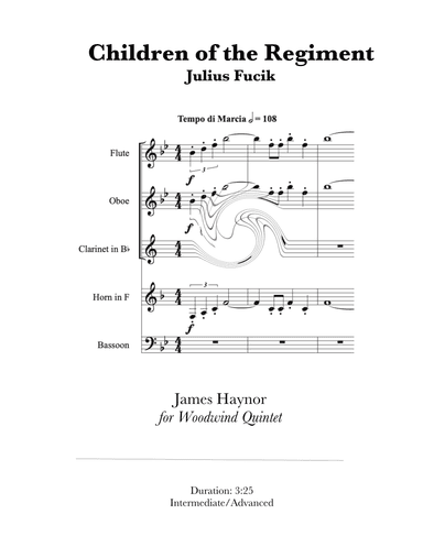Children of the Regiment for Woodwind Quintet (arr. James Haynor)
