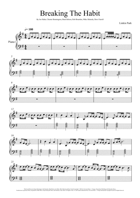 Breaking The Habit (arr. André Laitano)