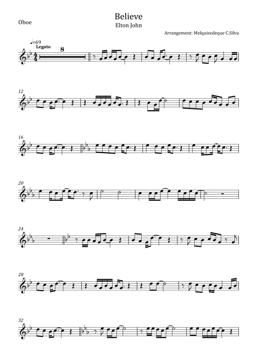 Believe (arr. Melquisedeque C.Silva)