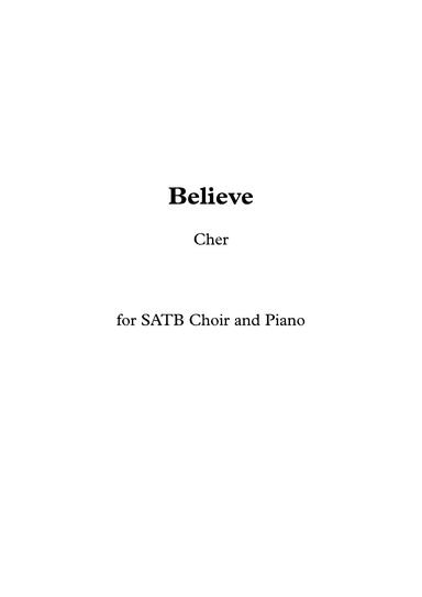 Believe (arr. Samuel Lewis)