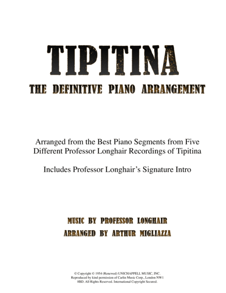 Tipitina (arr. Arthur Migliazza)