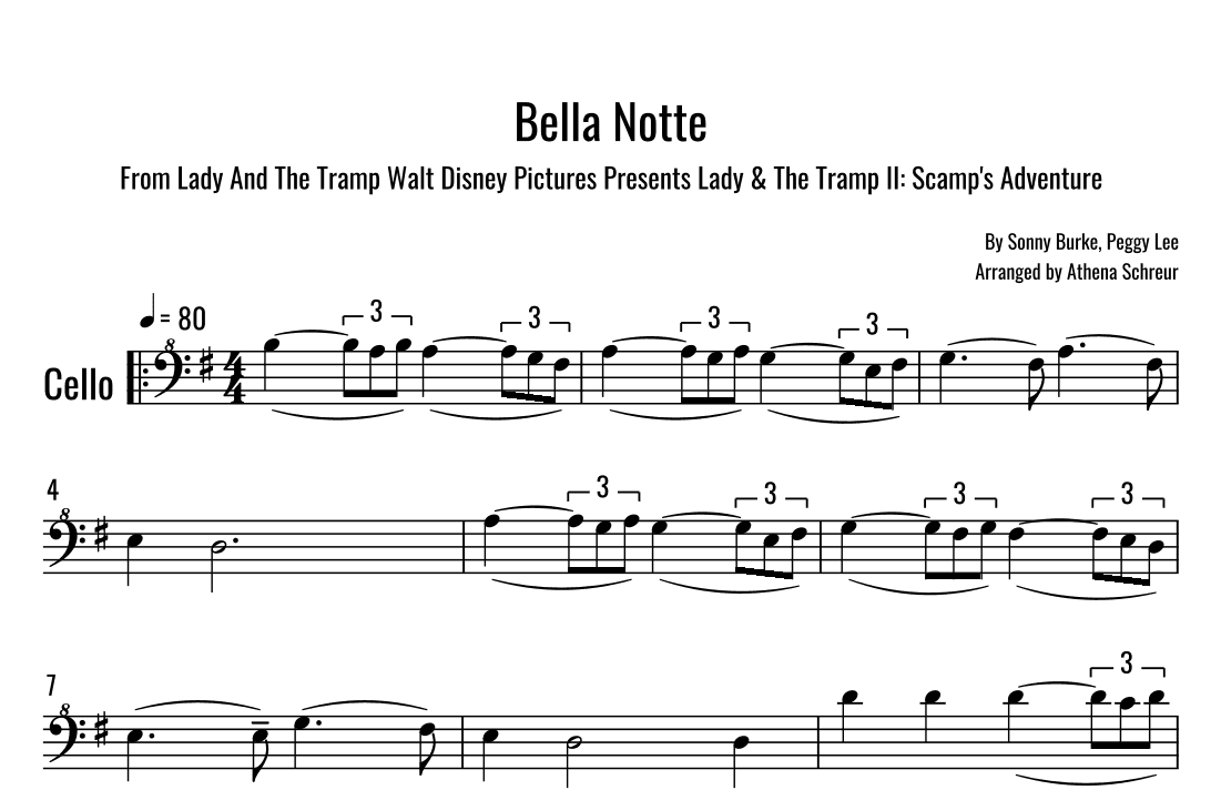 Bella Notte (arr. Athena Schreur)
