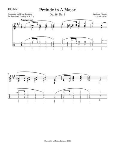 Prelude in A Major (arr. Brian Jackson)