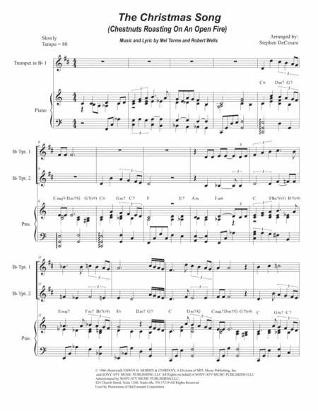 The Christmas Song (Chestnuts Roasting On An Open Fire) (arr. Stephen DeCesare)