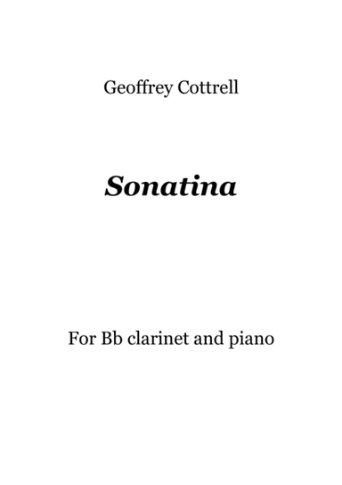 Sonatina for Bb clarinet and piano
