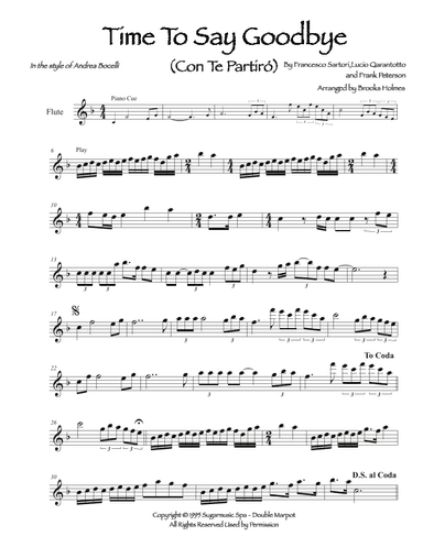 Con Te Partiro (time To Say Goodbye) (arr. Brooks Holmes)