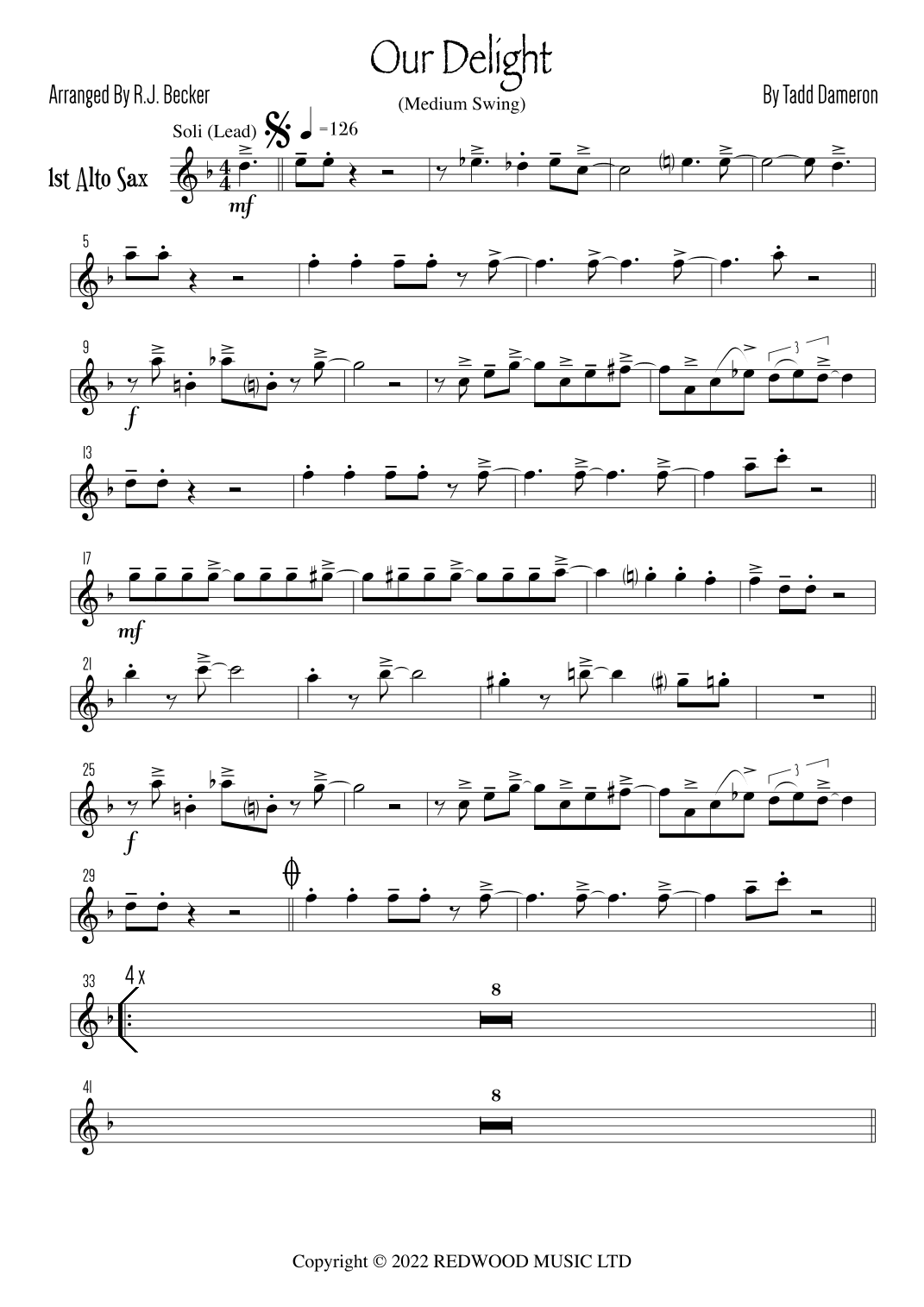 Our Delight (arr. R.J. Becker)