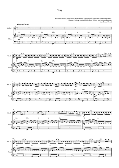 Stay (arr. Tomaž Nedoh)