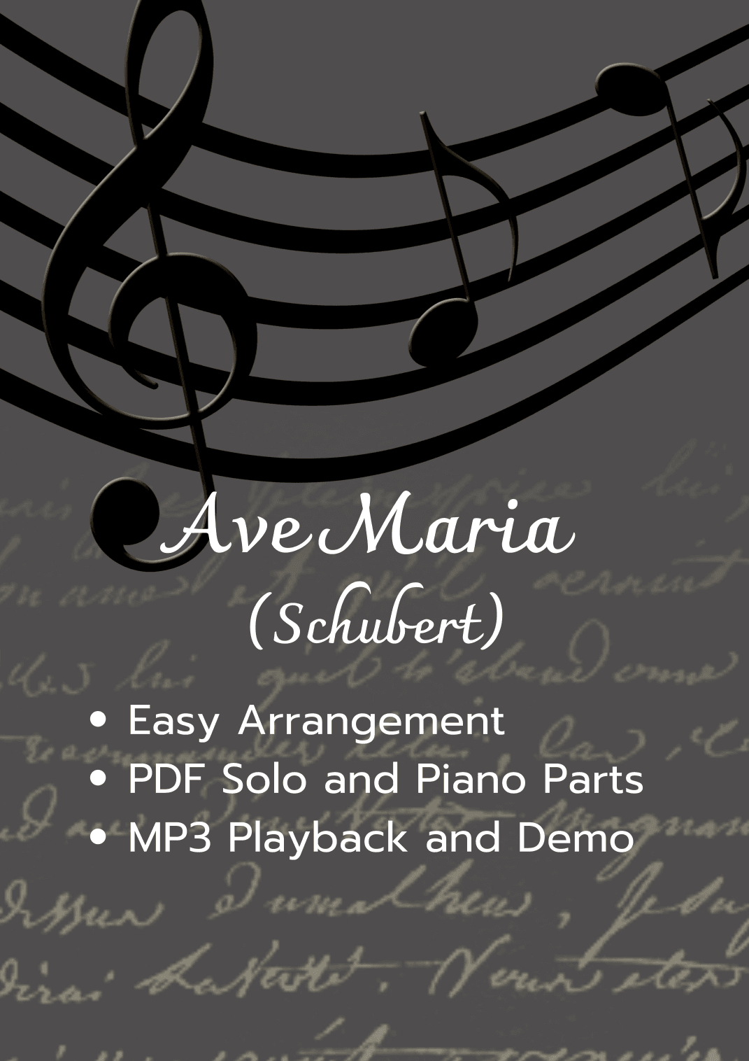Ave Maria (Schubert) - Pdf Sheet Music + Mp3 Playback + Mp3 Demo (arr. Fabio Eduardo de Oliveira)