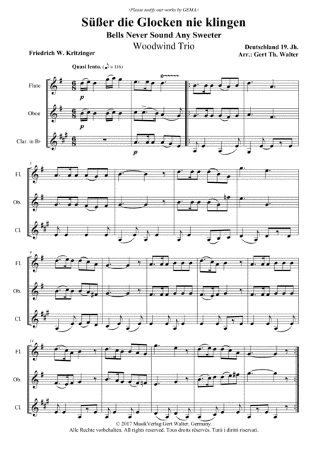 Bells Never Sound Any Sweeter (arr. Gert Th. Walter)