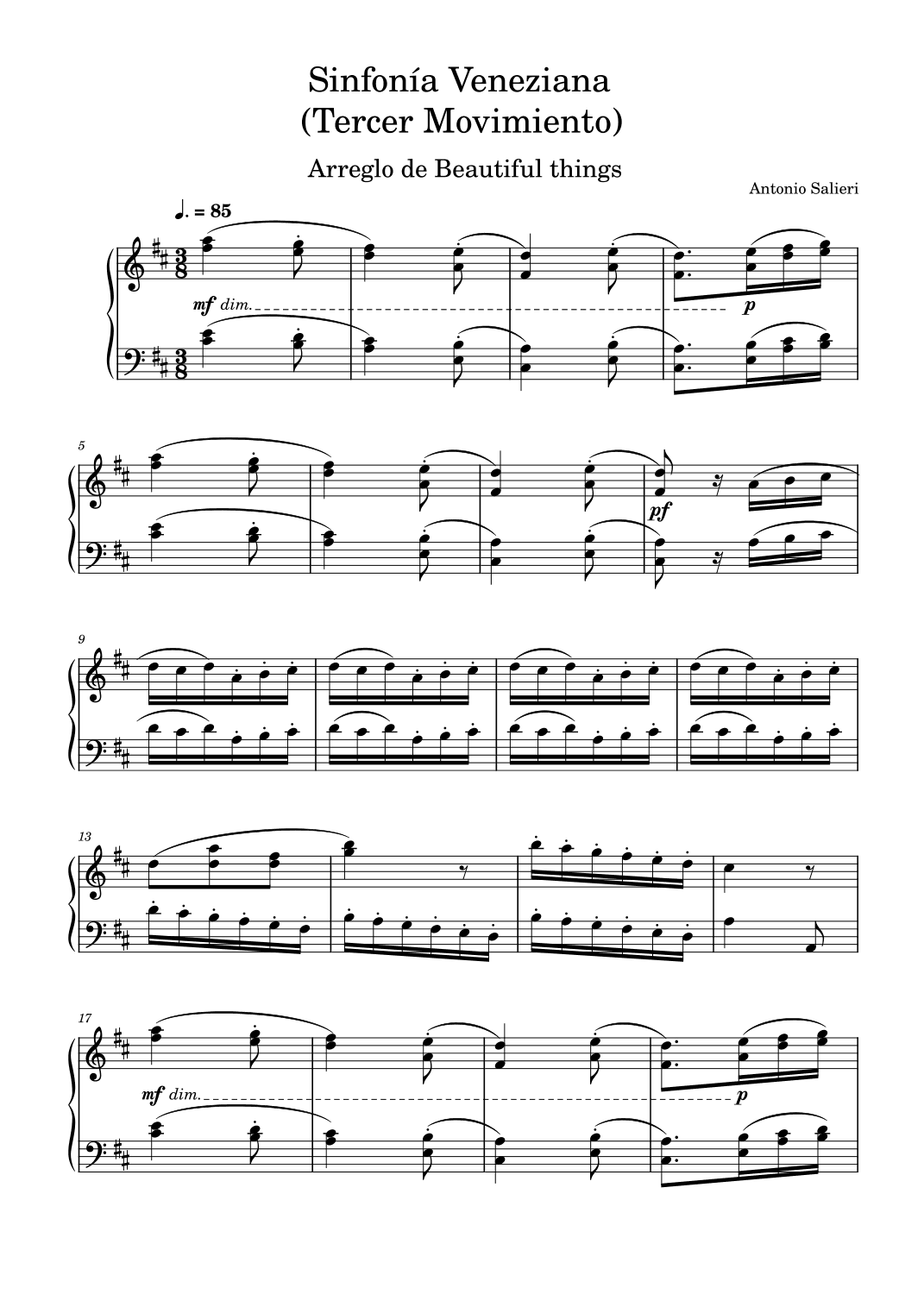 Sinfonía Veneziana (Tercer Movimiento)-Antonio Salieri (arr. Beautiful things)
