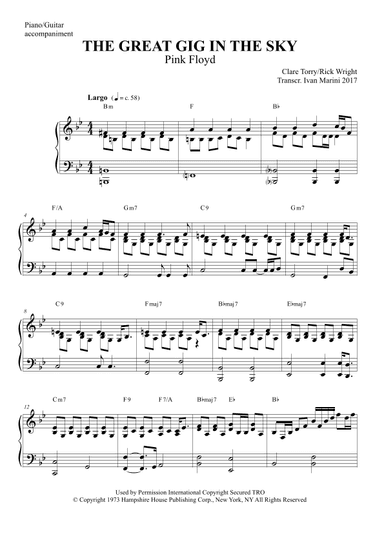 The Great Gig In The Sky (arr. Ivan Marini)