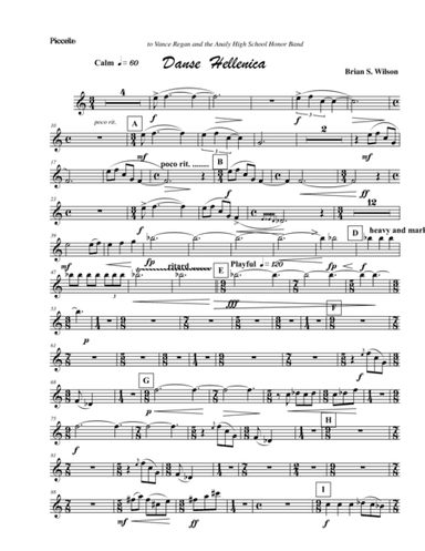 Danse Hellenica (woodwind parts)