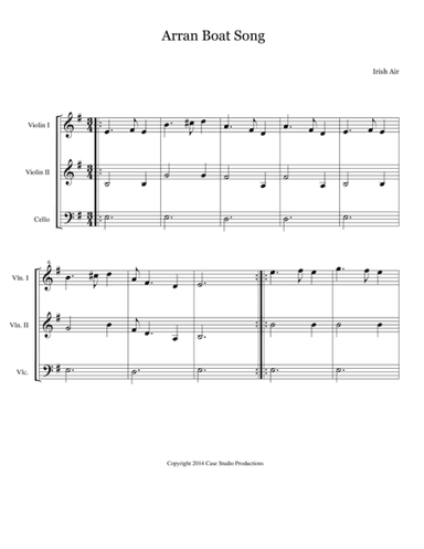 Easy Celtic Pieces For String Trio (arr. Case Studio Productions)