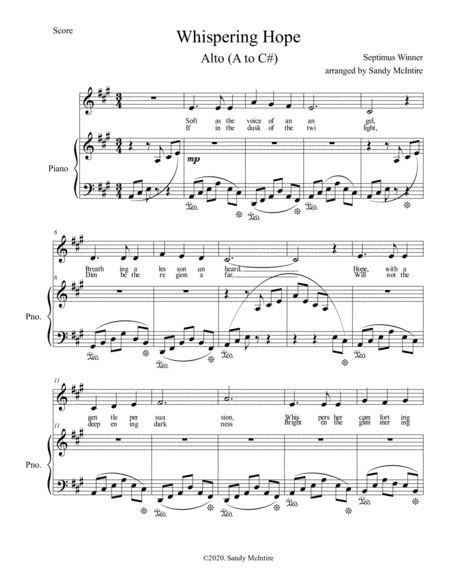 Whispering Hope (arr. Sandy McIntire)