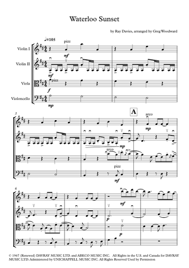 Waterloo Sunset (arr. Greg Woodward)