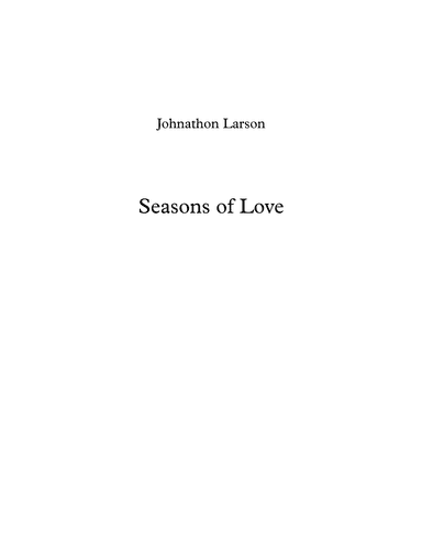Seasons Of Love (arr. Eric O'Reilly)
