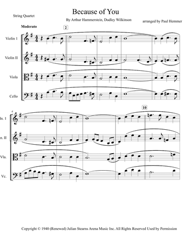 Because Of You (arr. Paul Hemmer)