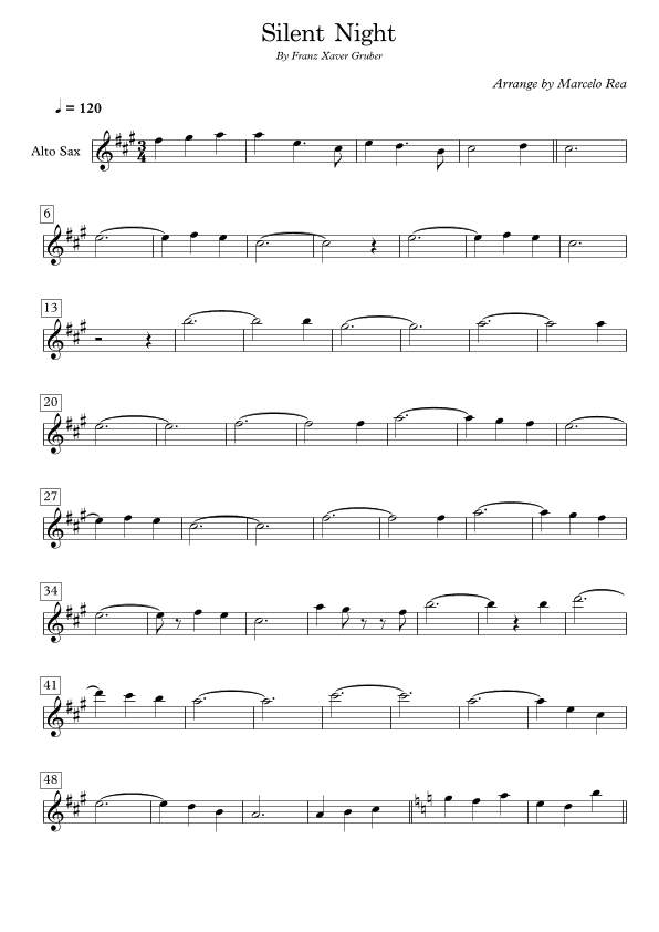 Silent Nigth (arr. Arranje By Marcelo Rea)