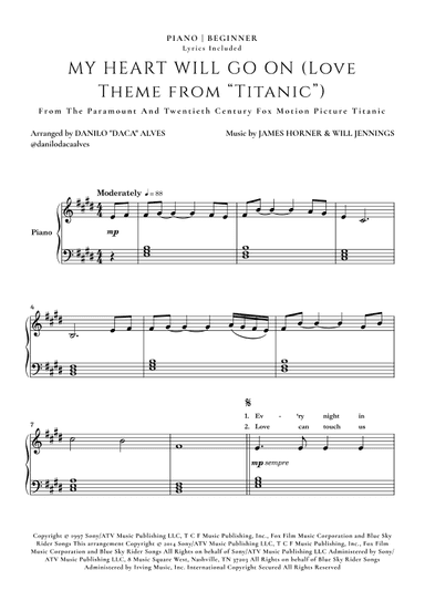 My Heart Will Go On (love Theme From 'titanic') (arr. Danilo "Daca" Alves)