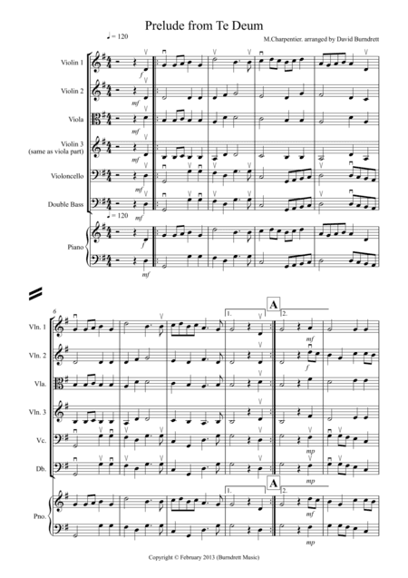 Prelude from Te Deum for String Orchestra (arr. D.Burndrett)