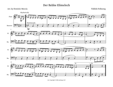 Der Rebbe Elimelech (the Rebbe Elimelech) (arr. Dominic Meccia)