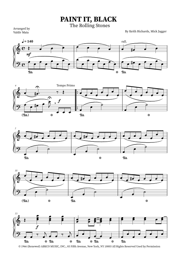 Paint It, Black (arr. Valdir Maia)