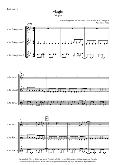 Magic (arr. Fabio Britto)