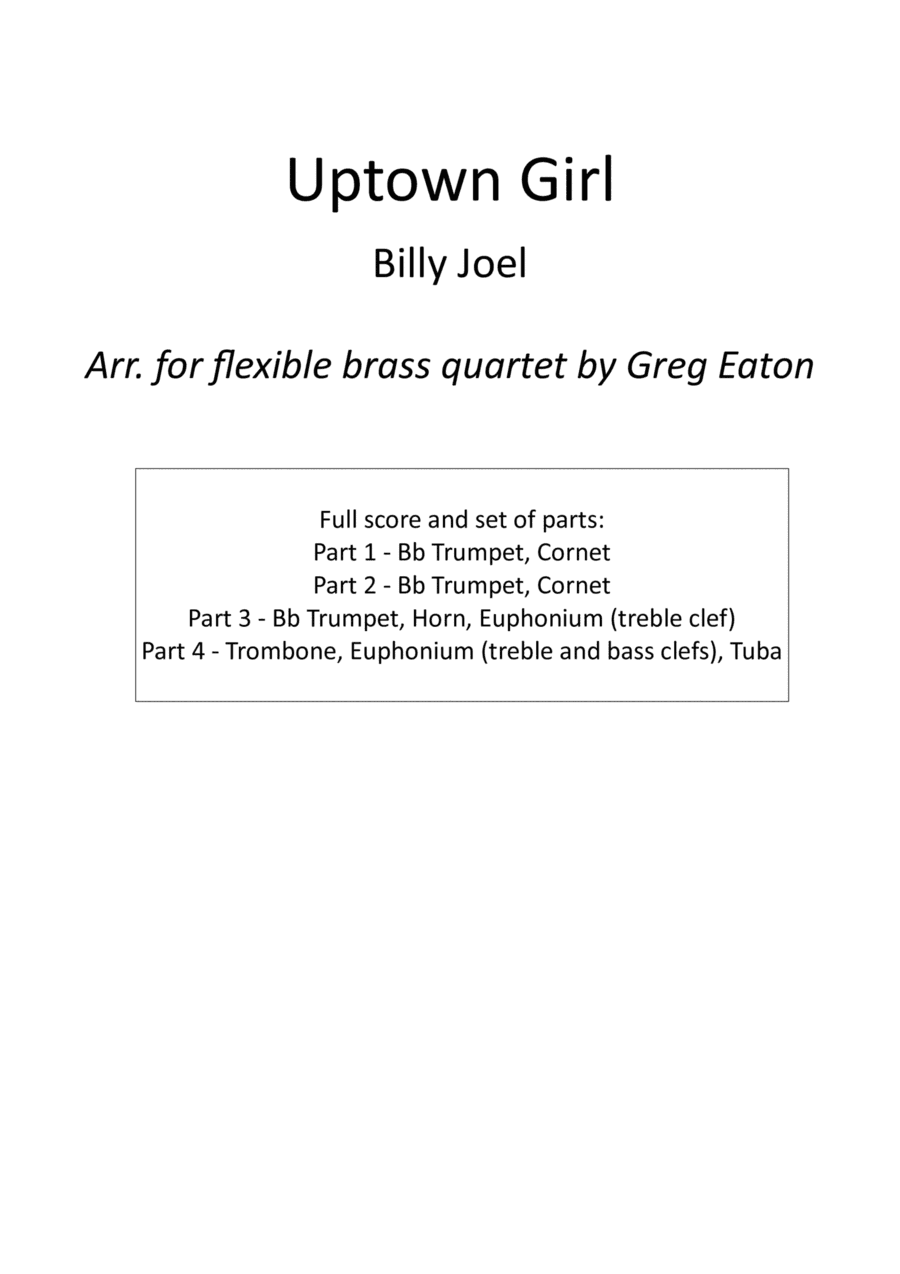 Uptown Girl (arr. Greg Eaton)