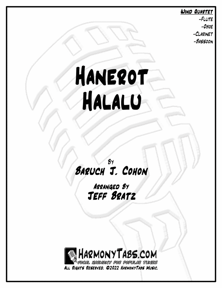 Hanerot Halalu (Wind Quartet) (arr. Jeff Bratz)