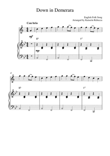 Down in Demerara (arr. Kaiserin Rebecca)