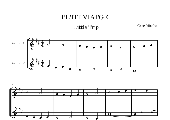 PETIT VIATGE Guit Duet
